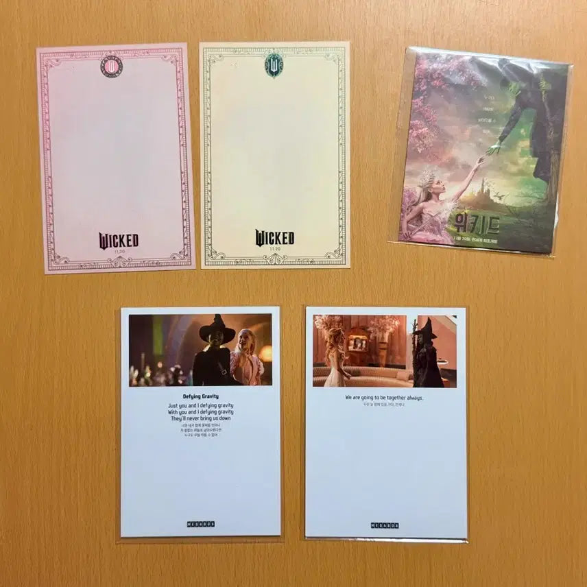 [BUNJANG] Wicked Series Deco Pack, Postcard Set + Sticker Bundle Set / <위키드> 시리즈 데코팩,엽서세트+스티커 일괄