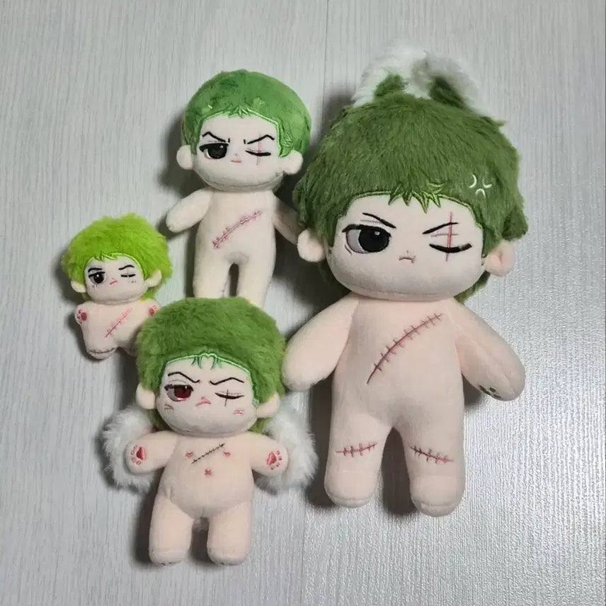 [BUNJANG] One Piece Zoro Custom Plush Doll Bundle Set / 원피스 조로 속성 인형 양도 (4개 일괄)