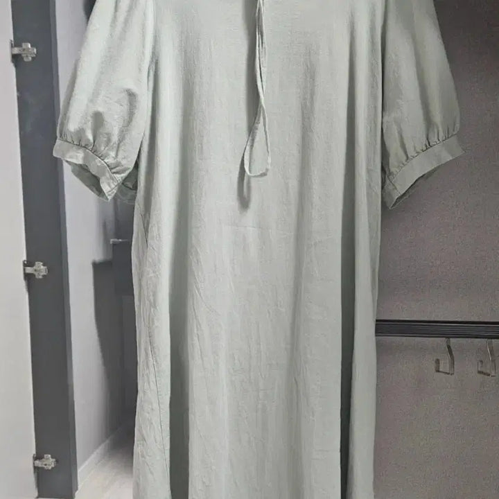 [BUNJANG] Linen Blend Mint Dress / 린넨면 민트 원피스
