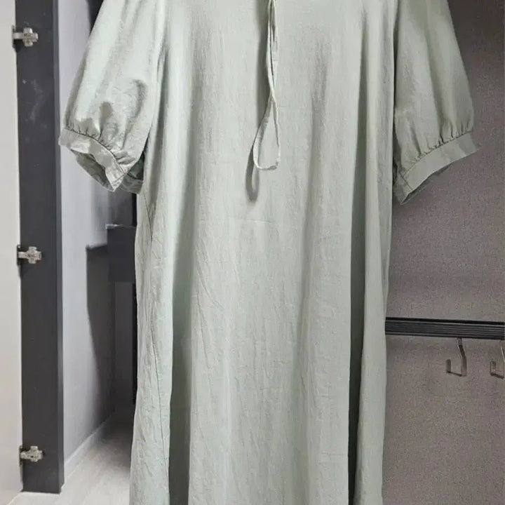 [BUNJANG] Linen Blend Mint Dress / 린넨면 민트 원피스