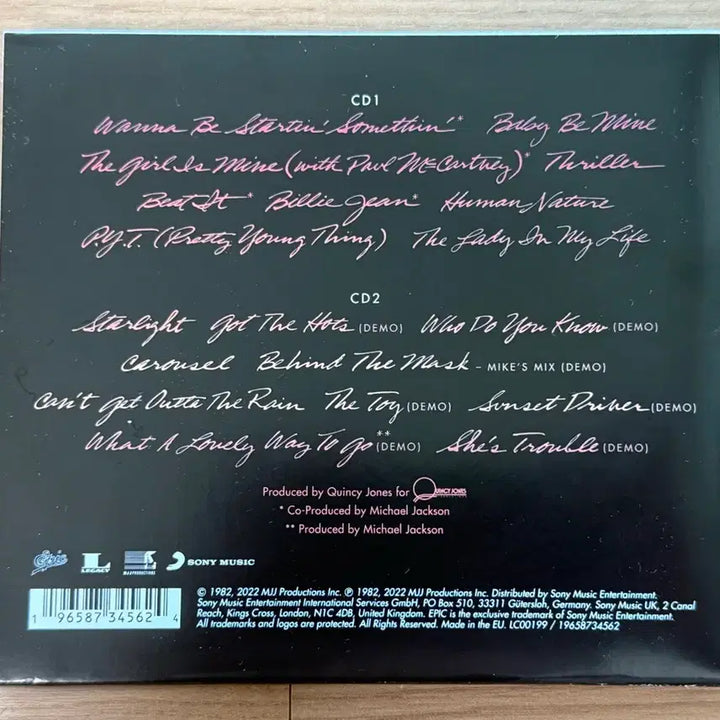 [BUNJANG] Michael Jackson Thriller 40 40th Anniversary European Edition 2CD / [미사용품] 마이클 잭슨 Thriller 40 (40주년) 유럽반 2CD