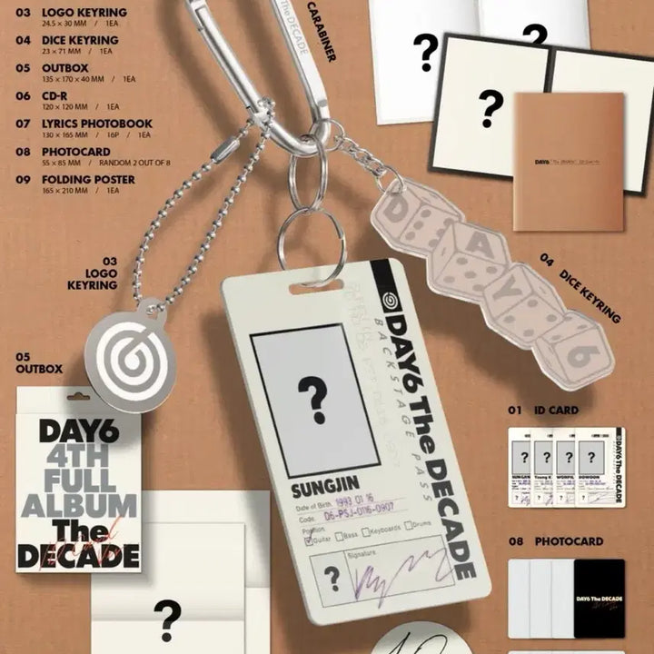 [BUNJANG] DAY6 DECADE ID Card Version / 데이식스 데케이드 아이디 카드 id card 버전