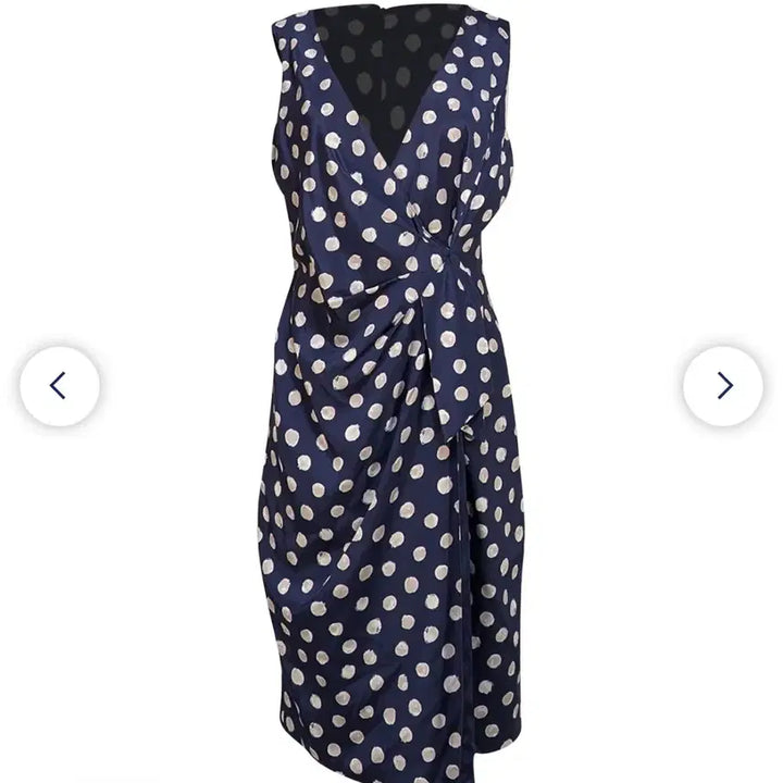 [BUNJANG] St. John Navy Dot Dress Size 12 / St. John 센존 네이비 도트 원피스 사이즈 12