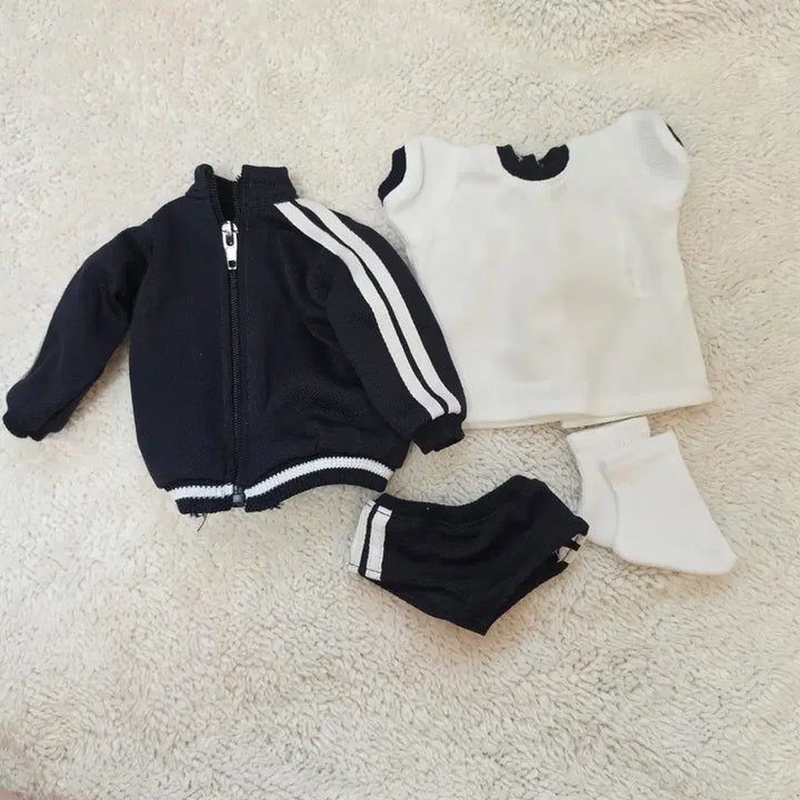 [BUNJANG] Baby Doll Training Suit Set (Navy) / 베이비돌인형옷 트레이닝복 세트(곤색)