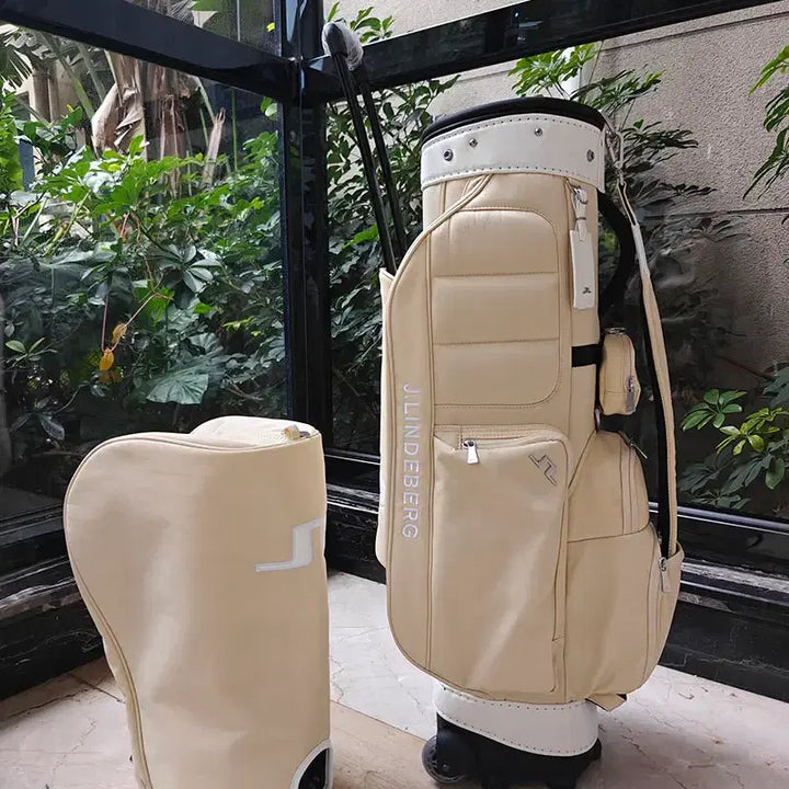 [BUNJANG] Waterproof Wheeled Golf Bag Caddy Bag (Beige) / 방수 바퀴형 골프백 휠캐디백 (베이지)