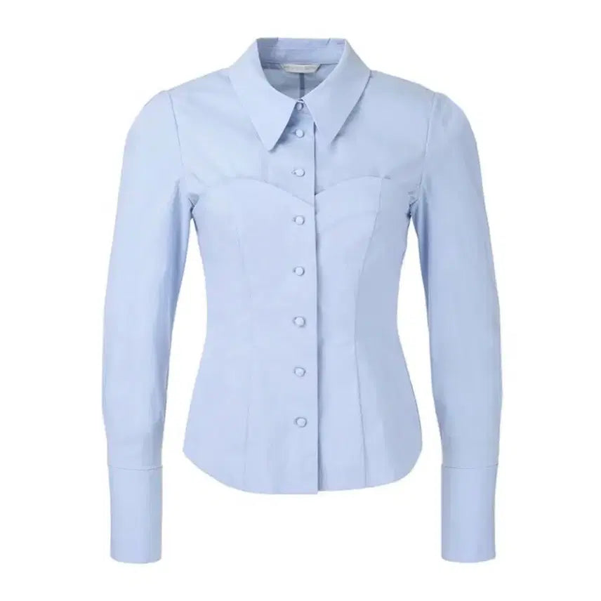 [BUNJANG] BAU Zenia Bustier Blouse Light Blue / BAU zenia뷔스티에블라우스 라이트블루