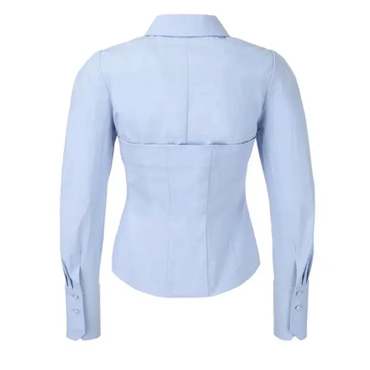 [BUNJANG] BAU Zenia Bustier Blouse Light Blue / BAU zenia뷔스티에블라우스 라이트블루