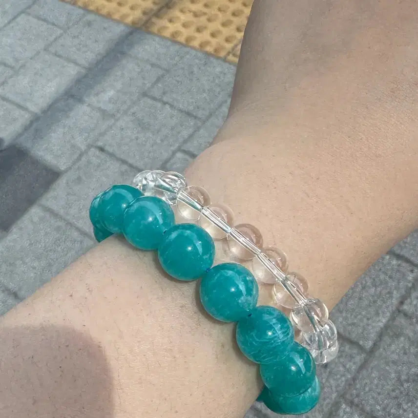[BUNJANG] Amazonite Gemstone Bracelet / 아마조나이트 원석 팔찌 팔아요!