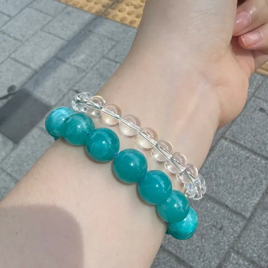 [BUNJANG] Amazonite Gemstone Bracelet / 아마조나이트 원석 팔찌 팔아요!