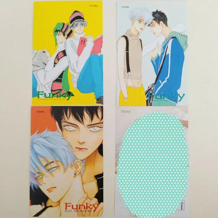 [BUNJANG] Han Seung-hee Funky Comic Postcards Set / 한승희 펑키 만화 엽서 / 고전 문구 순정만화 빈티지 일러스트 만화책