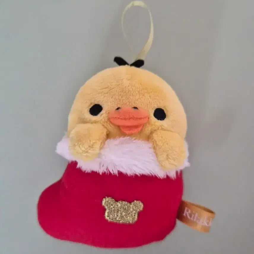 [BUNJANG] Rilakkuma Kiiroitori Santa Stocking Doll / 리락쿠마 키이로이토리 산타양말주머니인형