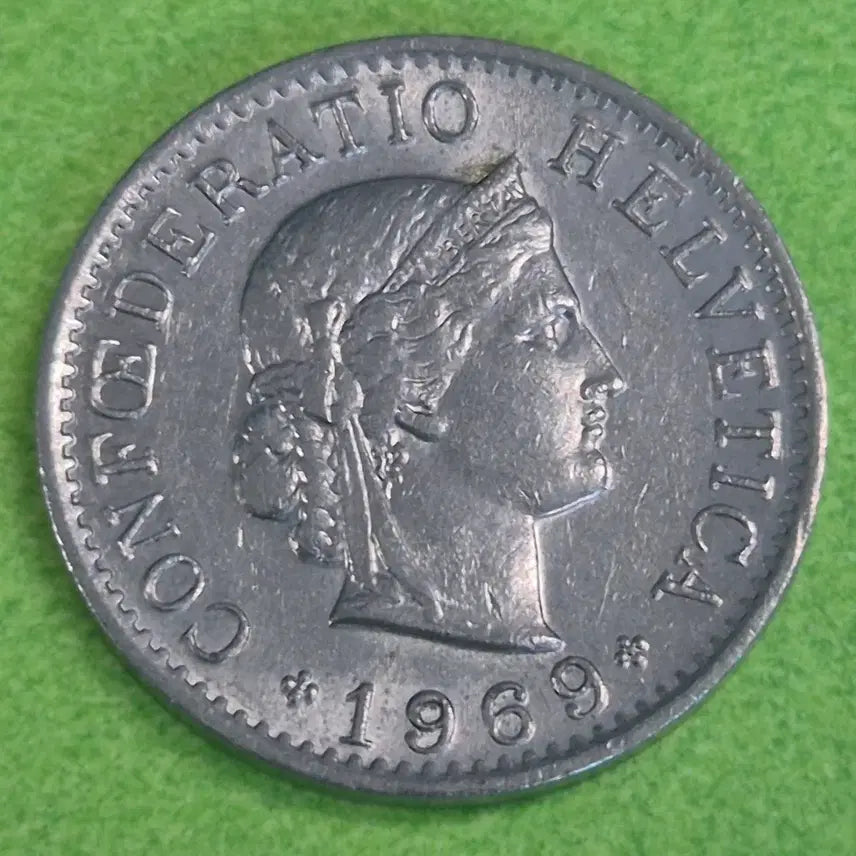 [BUNJANG] 1969 Swiss 5 Rappen Coin / 1969 스위스 5라펜 동전 M3172