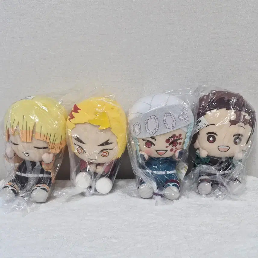 [BUNJANG] Demon Slayer 4-Piece Character Doll Set (25cm) / 일본정품 귀멸의칼날 인형 4종세트 25cm