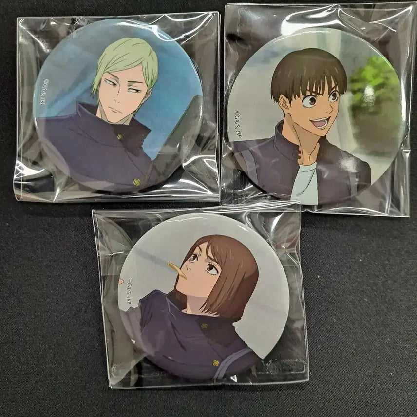 [BUNJANG] Jujutsu Kaisen Nanami, Haibara, Shoko Can Badge Set / 주술회전 캔뱃지 나나미 하이바라 쇼코