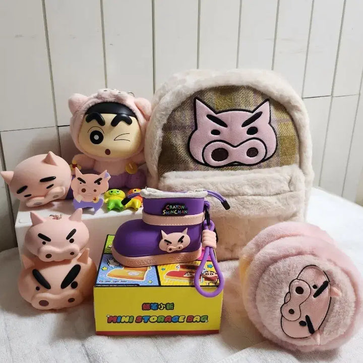 [BUNJANG] Crayon Shin-chan "Buriburi" Backpack and 9 Other Items Set / 부리부리 백팩외  10종