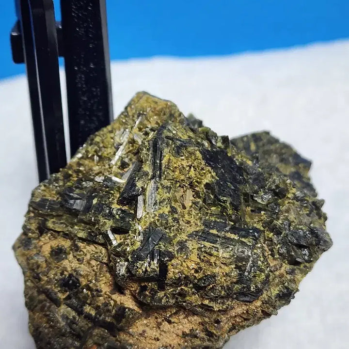 [BUNJANG] Natural Epiphor Quartz Cluster Raw Ore with Stand / 천연크리스탈 에피도트석영 클러스터 원시 원석+받침대