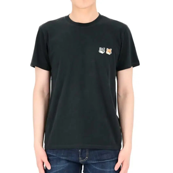[BUNJANG] Maison Kitsuné Double Fox Patch T-Shirt / 메종키츠네 정품 더블폭스 반팔티 95~100