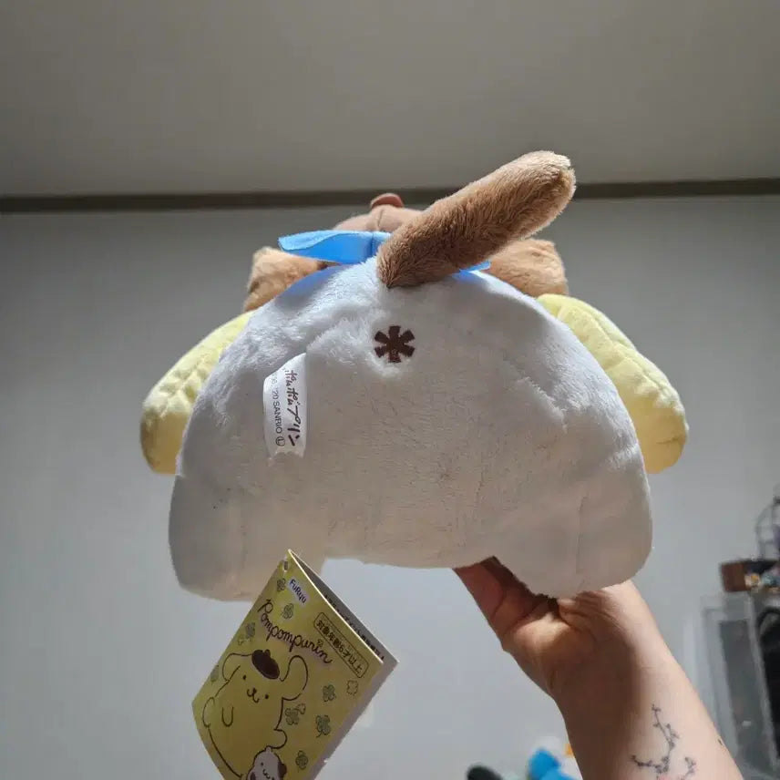 [BUNJANG] Sanrio Pompompurin Cat Hood Nakayoshi Plush Doll / 산리오 폼폼푸린 고양이 후드 나카요시 네코 인형