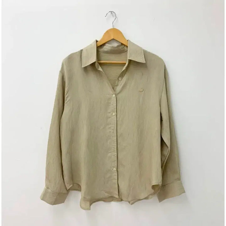 [BUNJANG] Khaki Beige Linen Shirt / 카키베이지 린넨 셔츠