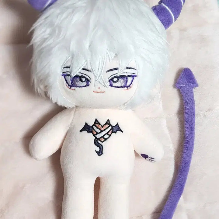 [BUNJANG] Custom 24cm Doll (No Bones) - White Hair / 남의갠제 뼈깅 무속성 솜인형 양도 떨깅 개인제작 남갠제 백발 현물