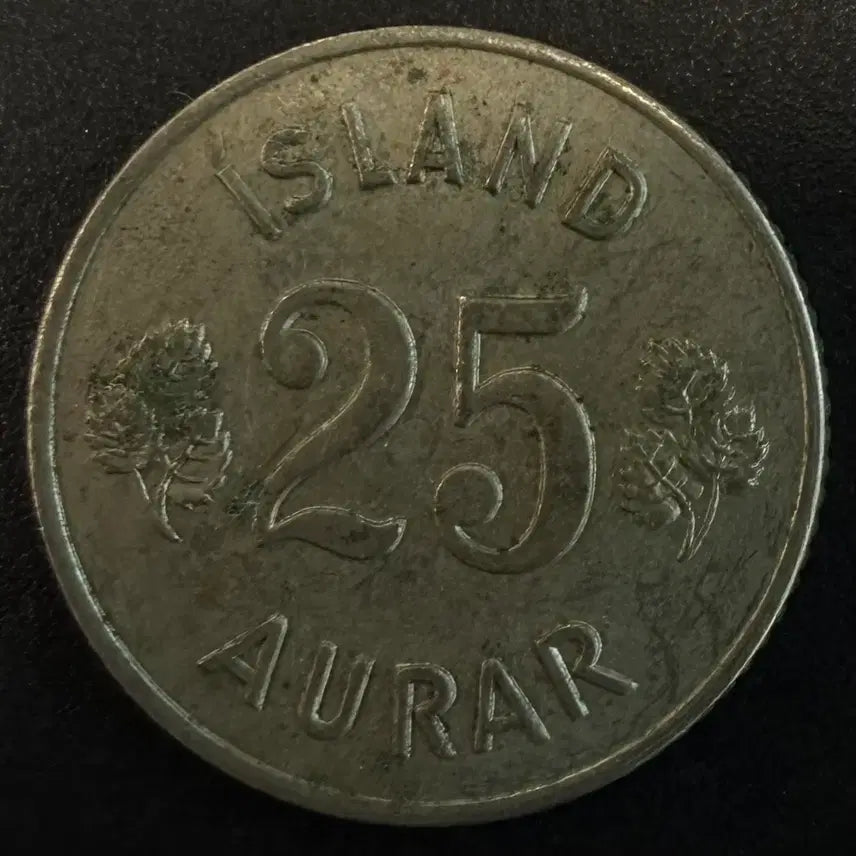 [BUNJANG] 1965 Iceland 25 Aurar Coin / [희귀]1965년 아이슬란드 25아우라르 동전 w1555