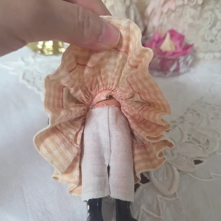 [BUNJANG] Vintage Nancy &amp; Storybook Doll Checkered Pattern / 빈티지 체크무늬 낸시 인형