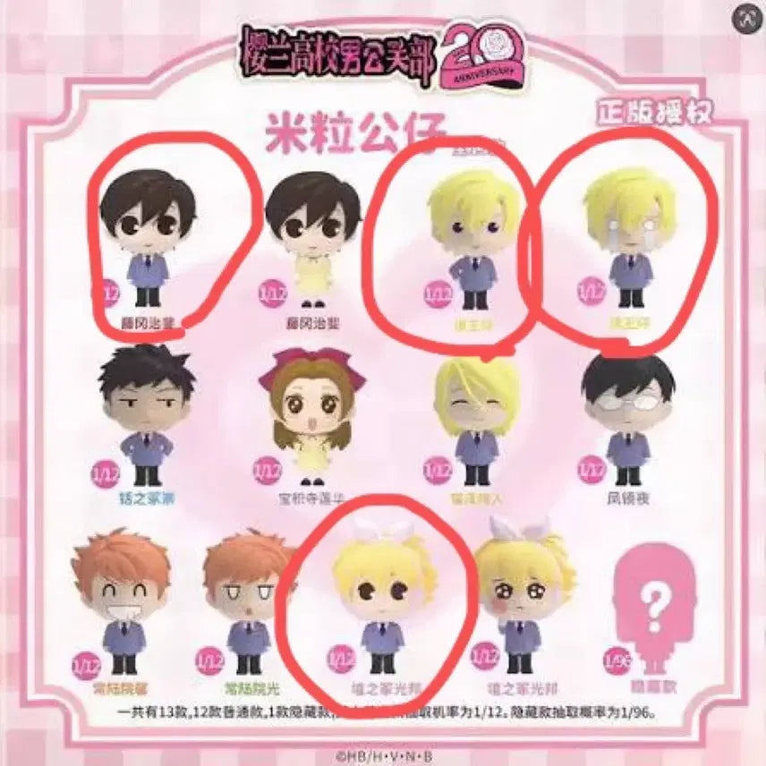 [BUNJANG] Ouran High School Host Club Rice Ball Figure / 오란고교 쌀알 피규어