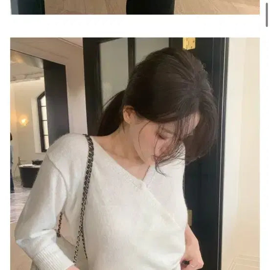 [BUNJANG] Shopmodo Eco Wrap Knit Cream / 샵모도 Eco Wrap Knit Cream