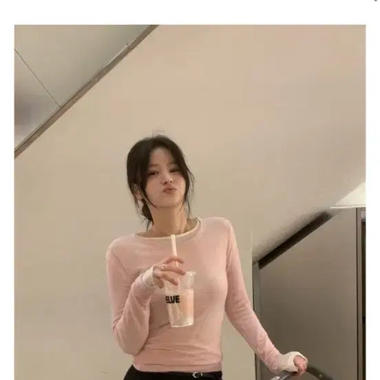 [BUNJANG] Shopmodo Prima Soft T-Shirt Pink / 샵모도 프리마 소프트 티셔츠 핑크
