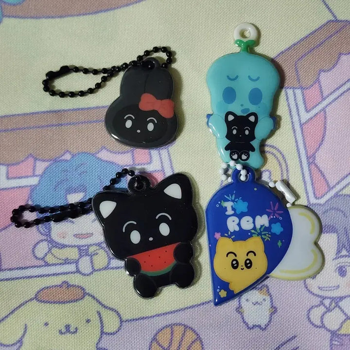 [BUNJANG] Bundle Set Mark Aeongnyang Buhungi Tulipgun Manyangih Malang Keyring Unofficial Merchandise / 일괄 마크 애옹냥 부훙이 튤립군 마냥이 말랑키링 비공굿 엠디