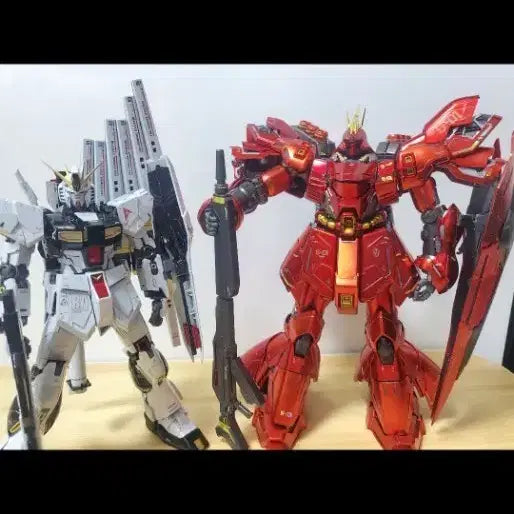 [BUNJANG] MG Nu Gundam Ver. Ka &amp; Sazabi Special Coating Alloy Frame Bundle Set / mg 뉴건담 티피 합금프레임+사자비 스페셜코팅 합금프레임 일괄판매