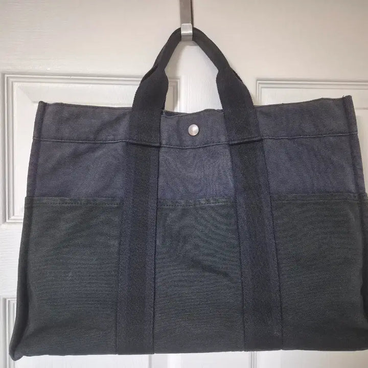 [BUNJANG] Hermès Fullout MM Tote Bag Navy Canvas / [정품] 에르메스 후루토 MM 토트백