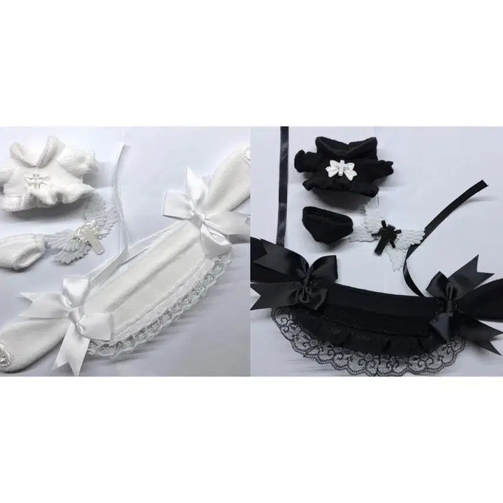 [BUNJANG] 10cm Doll Clothes Firefly Magic Bunny Black White / 10cm 인형옷 firefly magic bunny 매직버니 블랙 화이트