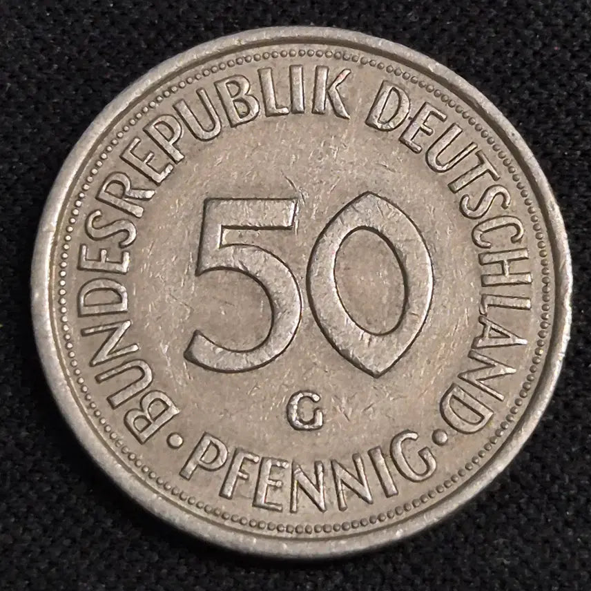 [BUNJANG] 1975 Germany 50 Pfennig Coin / 1975년 독일 50페니히 동전 [EP. 3433]