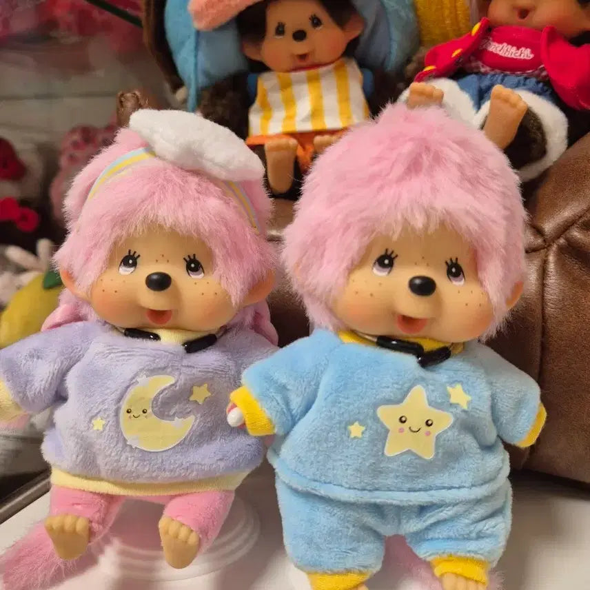 [BUNJANG] Monchhichi Keyring Set / 홍콩 잠옷 신상 몬치치 키링 세트
