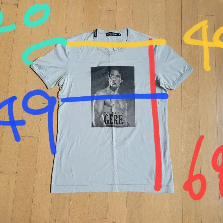 [BUNJANG] Dolce &amp; Gabbana Richard Gere Print Retro Vintage T-Shirt / 돌체앤가바나 반팔 티셔츠 리차드기어 프린트 레트로 빈티지
