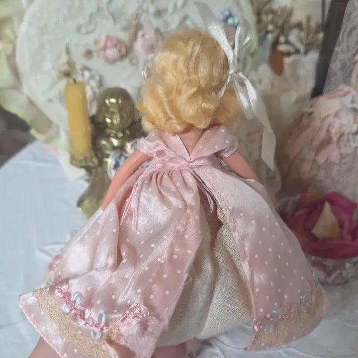 [BUNJANG] Vintage Pink Dot Doll / 상태 좋은 빈티지 핑크 도트 낸시