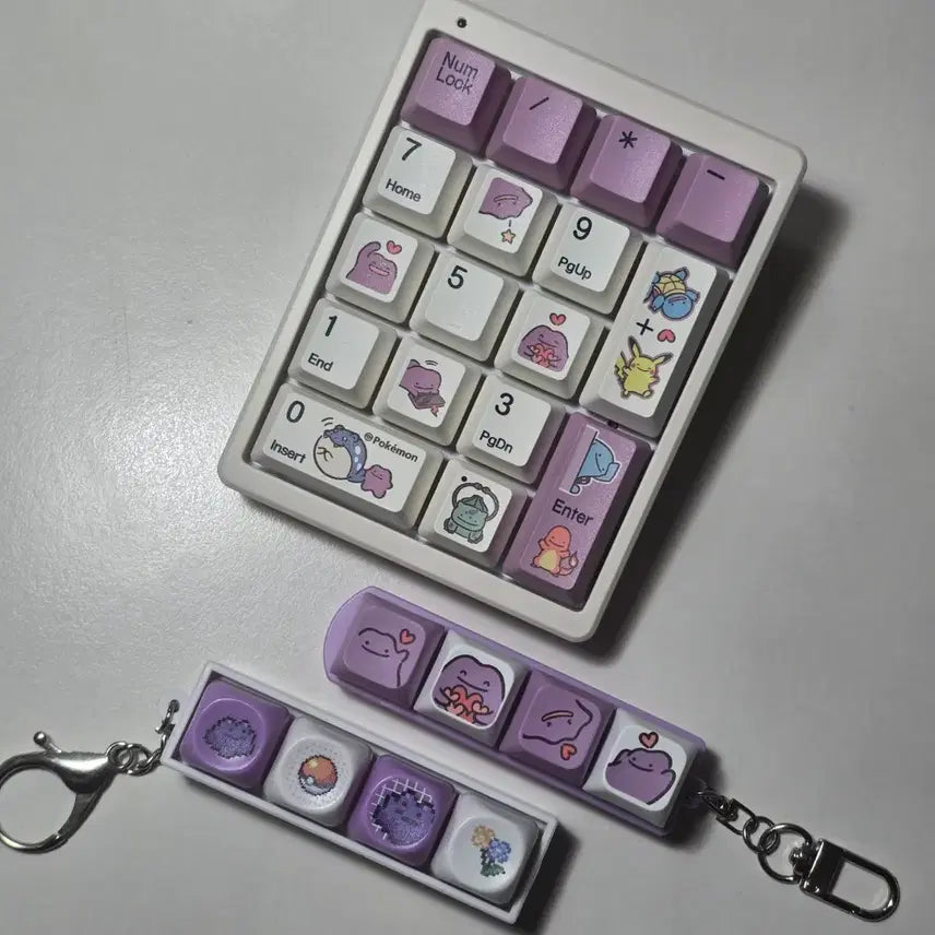 [BUNJANG] Ditto (Metamong) Number Pad Keycap Keychain / 메타몽 넘버패드 키캡키링