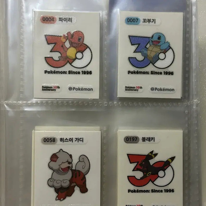 [BUNJANG] Pokemon 30th Anniversary Sticker Collection (31 Types) / 포켓몬 30주년 띠부실 31종