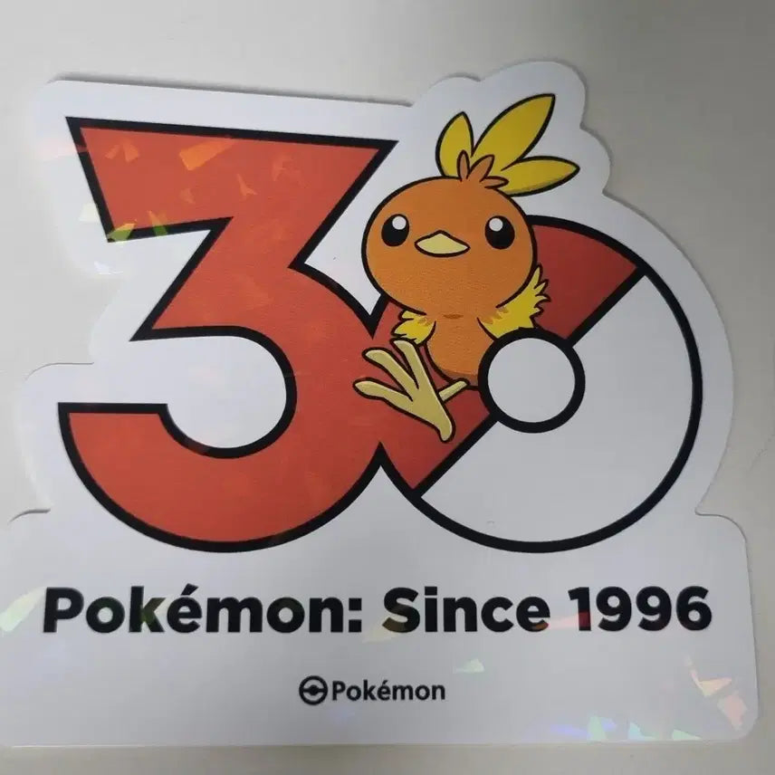 [BUNJANG] Pokemon 30th Anniversary Logo Sticker - Torchic / 포켓몬 30주년 기념 로고 스티커 아차모