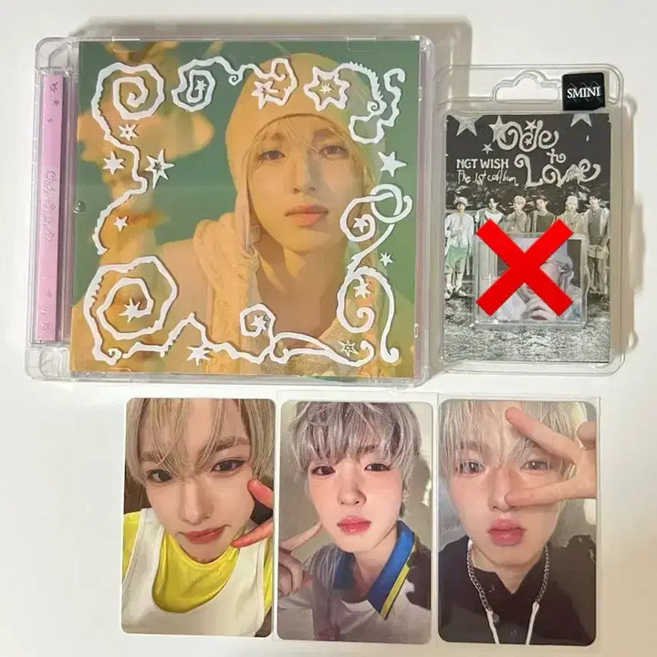 [BUNJANG] NCT WISH Sakurya Odd to Love Jewel (Sealed) + Smini (Unsealed) Bundle Set / 엔시티 위시 오드투러브 사쿠야 쥬얼 미개봉 트레카 포카 위드뮤 럭드 일괄