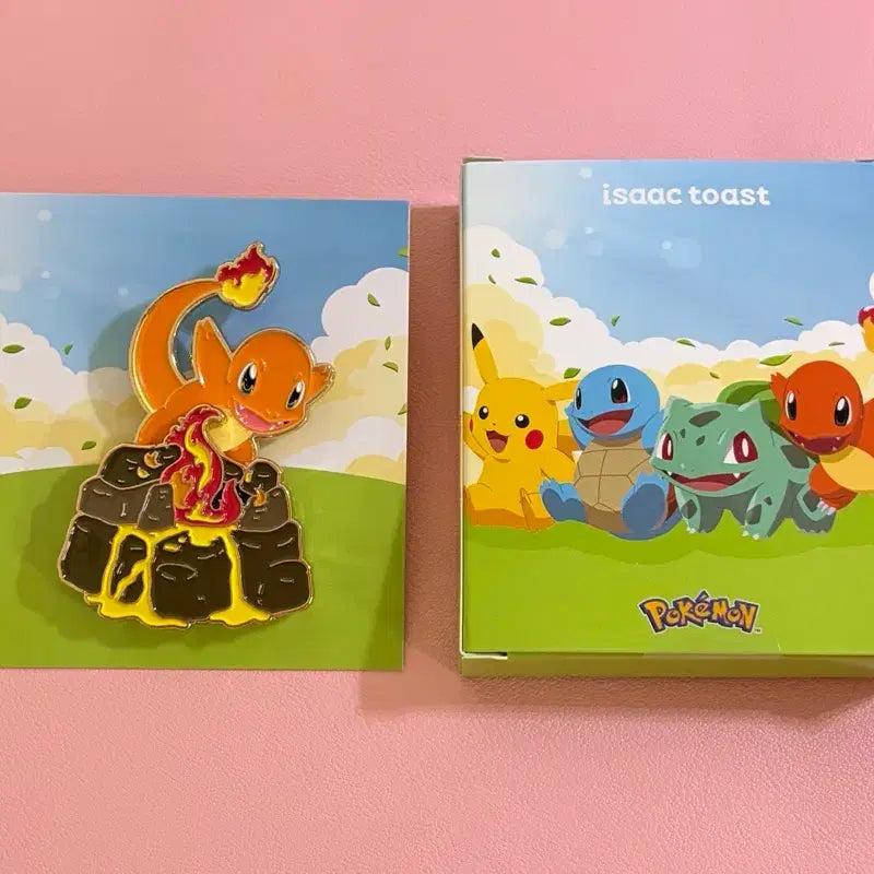 [BUNJANG] Pokemon Charmander Pin Badge / 교환) 포켓몬스터 파이리 핀뱃지 아삭토스트