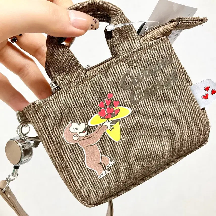 [BUNJANG] Curious George Monkey Reel Pass Pouch Keyring / 일본정품 큐리어스조지 오사루조지 원숭이 릴패스 파우치 키링