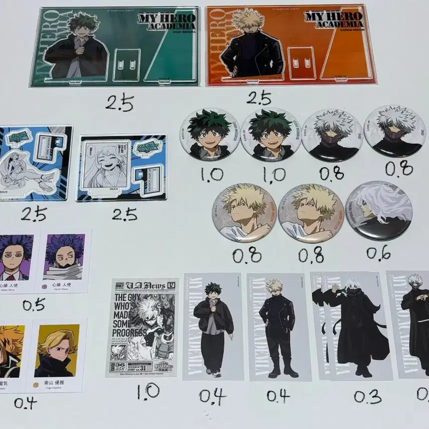 [BUNJANG] My Hero Academia Baseyard Acrylic Stand Chocokono / 히로아카 베이스야드 아크릴스탠드 제일복권 초코노코 바쿠고 미도리야 점프샵