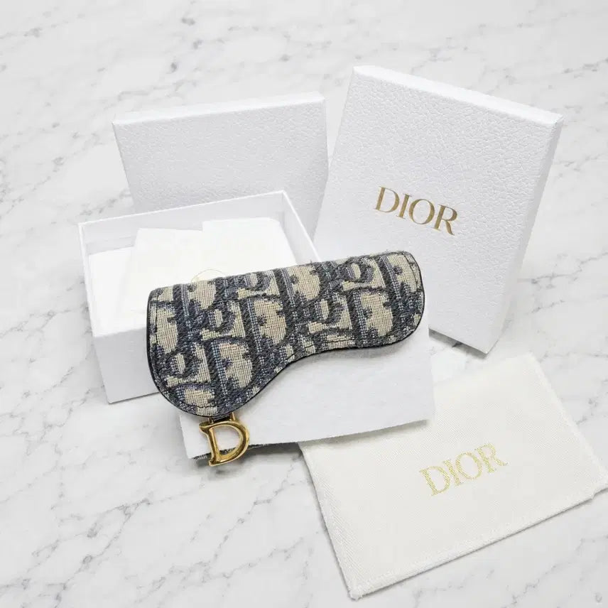 [BUNJANG] Dior Saddle Oblique Card Holder Blue Full Set / [s++급 풀박스] 디올 새들 오블리크 카드홀더 풀세트