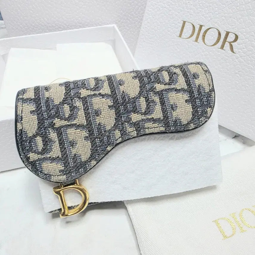 [BUNJANG] Dior Saddle Oblique Card Holder Blue Full Set / [s++급 풀박스] 디올 새들 오블리크 카드홀더 풀세트