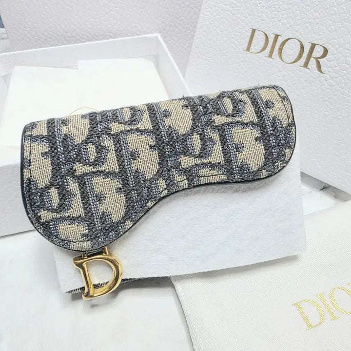 [BUNJANG] Dior Saddle Oblique Card Holder Blue Full Set / [s++급 풀박스] 디올 새들 오블리크 카드홀더 풀세트