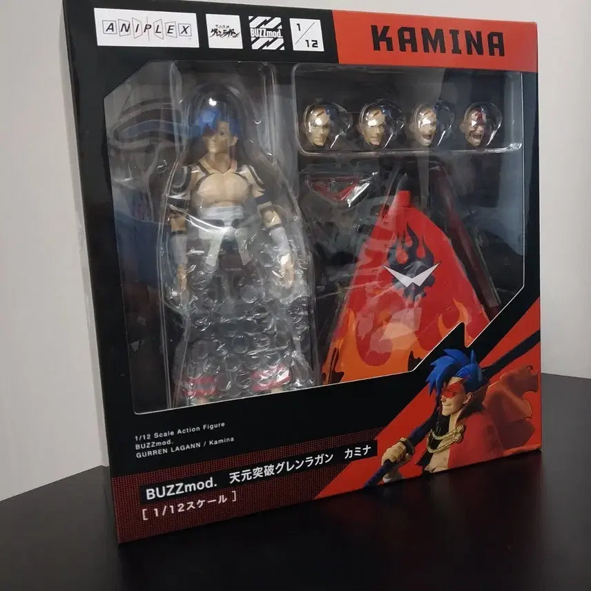 [BUNJANG] BUZZmod Kamina Action Figure 1/12 Scale + POB / BUZZmod 애니 플렉스 카미나 액션 피규어 1/12 스케일 +특전