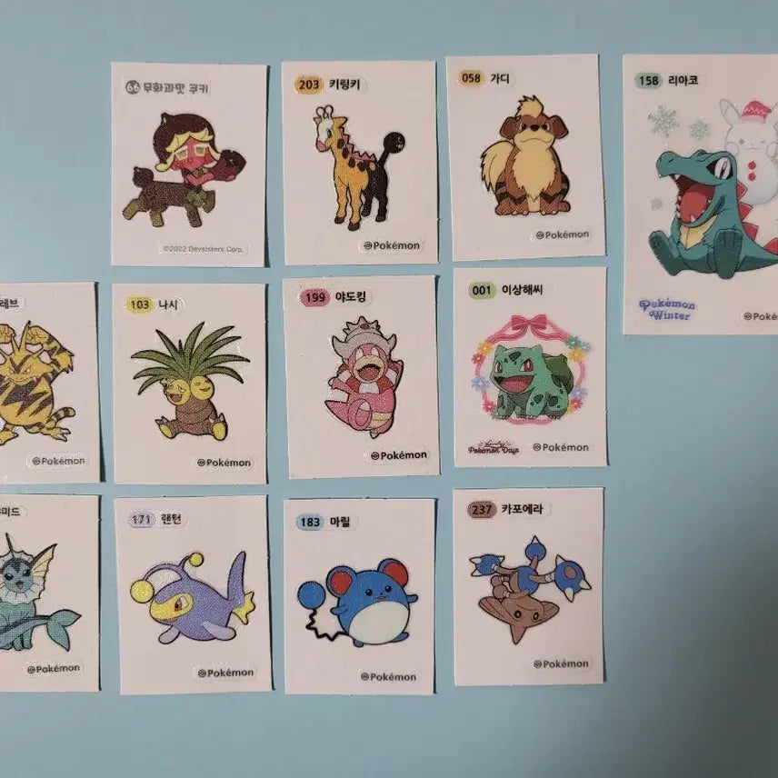 [BUNJANG] Cookie Run Pokemon Bread Stickers / 포켓몬스터 쿠키런 짱구 띠부씰 판매
