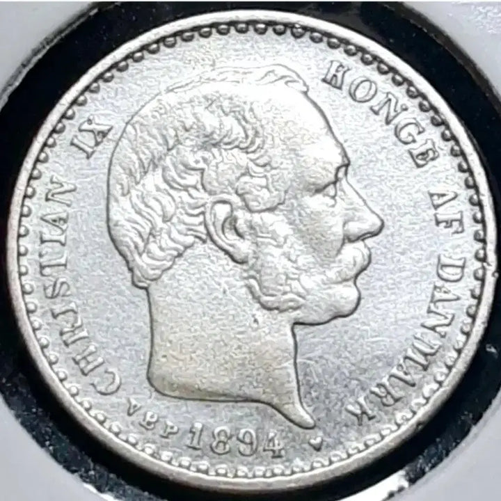 [BUNJANG] 1894 Denmark 10 Ore Silver Coin (Uncirculated) / [은화] 덴마크 미사용- 1894년 10오레.외국주화 주화 화폐 동전